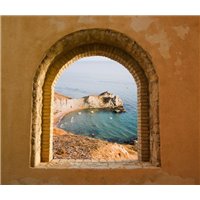 Портреты картины репродукции на заказ - Вид на море через арку - Вид из окна