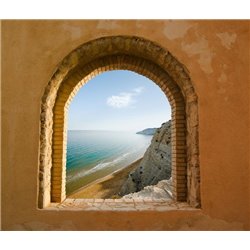 Вид на море через арку - Фотообои Море|побережье - Модульная картины, Репродукции, Декоративные панно, Декор стен