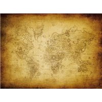 Портреты картины репродукции на заказ - Винтажная карта мира - Фотообои винтаж
