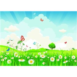 Цветочная поляна - Фотообои детские|для малышей - Модульная картины, Репродукции, Декоративные панно, Декор стен
