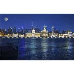 Ночная набережная - Фотообои Расширяющие пространство - Модульная картины, Репродукции, Декоративные панно, Декор стен