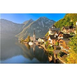 Горное озеро - Фотообои горы - Модульная картины, Репродукции, Декоративные панно, Декор стен