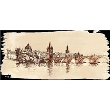 Картина на холсте по фото Модульные картины Печать портретов на холсте Мост через реку - Фотообои Арт