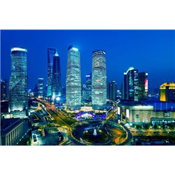 Вид на город - Фотообои Современный город|Гонконг - Модульная картины, Репродукции, Декоративные панно, Декор стен
