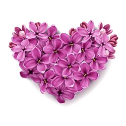 Сердце из сирени - Фотообои цветы|сирень - Модульная картины, Репродукции, Декоративные панно, Декор стен