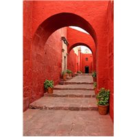 Красная улица - Фотообои архитектура