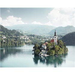 Дом на острове - Фотообои архитектура - Модульная картины, Репродукции, Декоративные панно, Декор стен