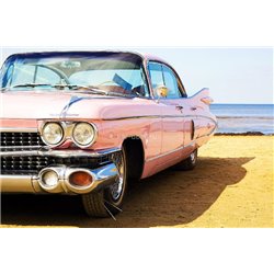Авто на берегу - Черно-белые фотообои - Модульная картины, Репродукции, Декоративные панно, Декор стен