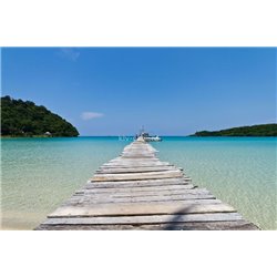Лазурная вода - Фотообои Расширяющие пространство - Модульная картины, Репродукции, Декоративные панно, Декор стен