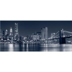 Ночной мост - Черно-белые фотообои - Модульная картины, Репродукции, Декоративные панно, Декор стен
