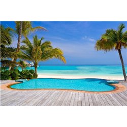 Бассейн на берегу моря - Фотообои Море|побережье - Модульная картины, Репродукции, Декоративные панно, Декор стен