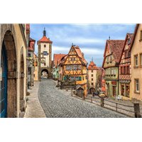 Портреты картины репродукции на заказ - Старая улочка - Фотообои Расширяющие пространство