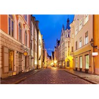 Портреты картины репродукции на заказ - Ночная улочка - Фотообои Расширяющие пространство