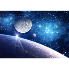 Картина на холсте по фото Модульные картины Печать портретов на холсте Планеты - Фотообои Космос|Земля