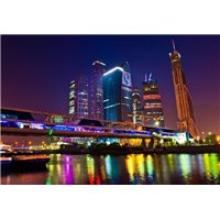 Ночной город - Фотообои Современный город|Шанхай