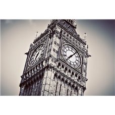 Картина на холсте по фото Модульные картины Печать портретов на холсте Часы Биг Бена - Черно-белые фотообои