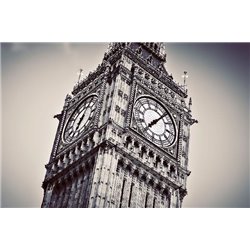 Часы Биг Бена - Черно-белые фотообои - Модульная картины, Репродукции, Декоративные панно, Декор стен