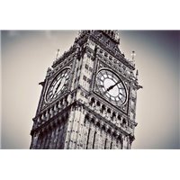 Портреты картины репродукции на заказ - Часы Биг Бена - Черно-белые фотообои