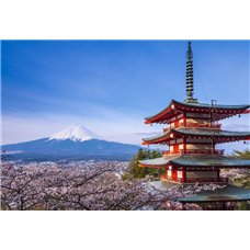 Картина на холсте по фото Модульные картины Печать портретов на холсте Пагода - Фотообои горы