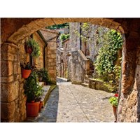 Тосканская деревушка, Италия - Фотообои Старый город|Италия