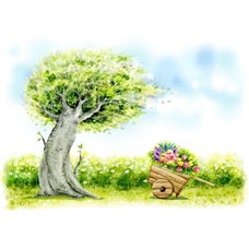 Картина на холсте по фото Модульные картины Печать портретов на холсте ветер на лугу - Фотообои Иллюстрации