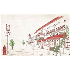 Картина на холсте по фото Модульные картины Печать портретов на холсте маленькое кафе - Фотообои Иллюстрации