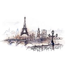Картина на холсте по фото Модульные картины Печать портретов на холсте Париж - Фотообои Иллюстрации