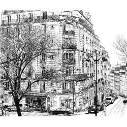 улица города - Фотообои Иллюстрации - Модульная картины, Репродукции, Декоративные панно, Декор стен