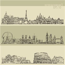 памятники архитектуры - Фотообои Иллюстрации - Модульная картины, Репродукции, Декоративные панно, Декор стен
