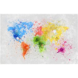 Красочная карта - Фотообои карта мира - Модульная картины, Репродукции, Декоративные панно, Декор стен