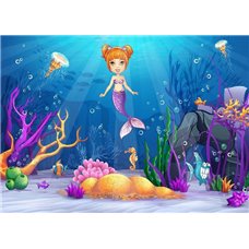 Картина на холсте по фото Модульные картины Печать портретов на холсте Маленькая русалочка - Фотообои детские|для малышей