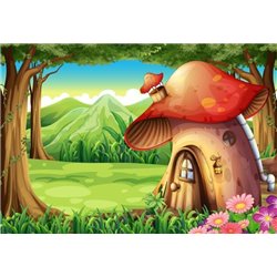 грибок-домик - Фотообои детские|сказочные - Модульная картины, Репродукции, Декоративные панно, Декор стен