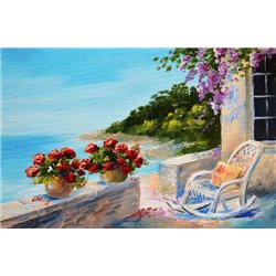 Рисунок красками - Фотообои терраса - Модульная картины, Репродукции, Декоративные панно, Декор стен