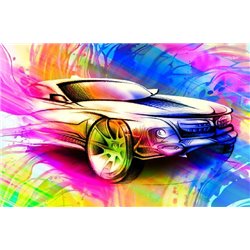 Автомобиль - Фотообои Яркие краски - Модульная картины, Репродукции, Декоративные панно, Декор стен
