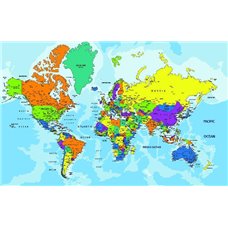 Картина на холсте по фото Модульные картины Печать портретов на холсте Политическая карта мира - Фотообои карта мира