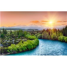 Картина на холсте по фото Модульные картины Печать портретов на холсте Красивый пейзаж на рассвете - Фотообои Закаты и рассветы