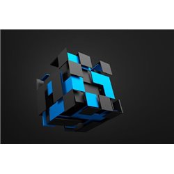 Летающий куб - 3D фотообои|3D фигуры - Модульная картины, Репродукции, Декоративные панно, Декор стен