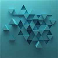 Портреты картины репродукции на заказ - Синий 3D фон - 3D фотообои|3D паттерн
