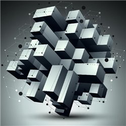 Абстрактная конструкция - 3D фотообои|3D фигуры - Модульная картины, Репродукции, Декоративные панно, Декор стен