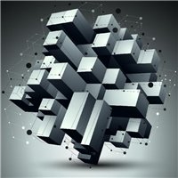 Портреты картины репродукции на заказ - Абстрактная конструкция - 3D фотообои|3D фигуры