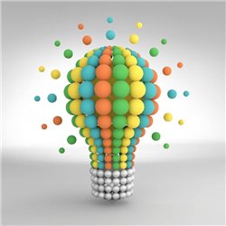 Лампочка с шаров - 3D фотообои|3D фигуры - Модульная картины, Репродукции, Декоративные панно, Декор стен
