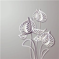 3D листья - 3D фотообои|3D паттерн - Модульная картины, Репродукции, Декоративные панно, Декор стен