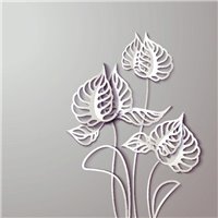 Портреты картины репродукции на заказ - 3D листья - 3D фотообои|3D паттерн