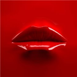 Красные женские губы - 3D фотообои|3D фигуры - Модульная картины, Репродукции, Декоративные панно, Декор стен