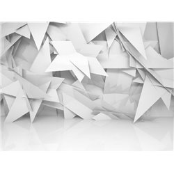 Белая абстракция - 3D фотообои|Стереоскопические обои - Модульная картины, Репродукции, Декоративные панно, Декор стен