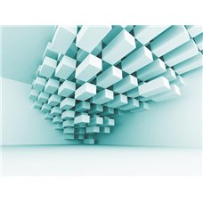 Картина на холсте по фото Модульные картины Печать портретов на холсте Синяя 3D абстракция - 3D фотообои|Стереоскопические обои