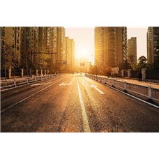 Картина на холсте по фото Модульные картины Печать портретов на холсте Дорога во время заката - Фотообои Расширяющие пространство