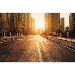 Дорога во время заката - Фотообои Расширяющие пространство - Модульная картины, Репродукции, Декоративные панно, Декор стен