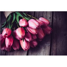 Картина на холсте по фото Модульные картины Печать портретов на холсте Букет тюльпанов - Фотообои цветы|тюльпаны