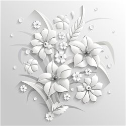Цветочный 3D орнамент - 3D фотообои|3D цветы - Модульная картины, Репродукции, Декоративные панно, Декор стен